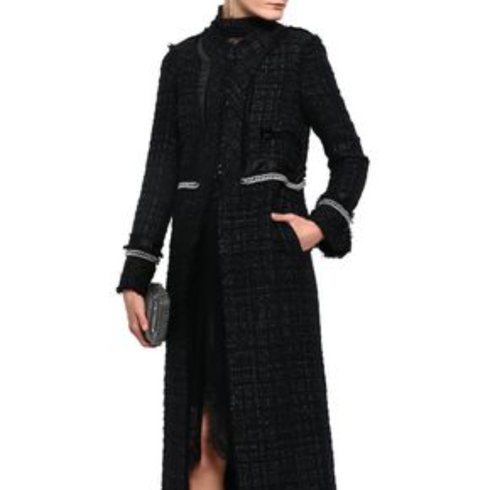 ISO alexander wang tweed deconstructed coat jacket